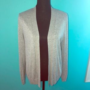 Grey Open Front Cardigan